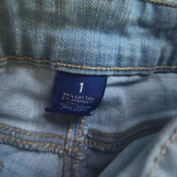 Blue Spice Distressed Denim Overalls Size 1 - Picture 4 of 6